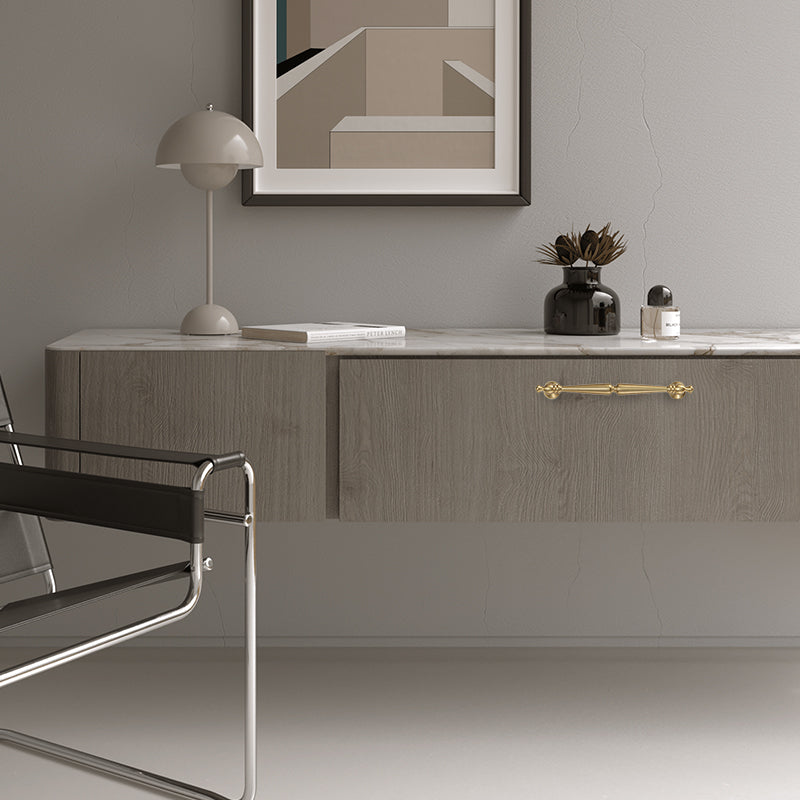 Scandinavian Brass Cabinet Pulls 3-3/4"cc With High-Quality Metallic For Decorative Appeal-Seendoor