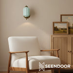 Load image into Gallery viewer, Eloise Brass Wall Sconce – Elegant Milk Glass Vintage Lighting

