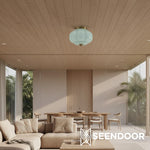 Load image into Gallery viewer, Vintage Eloise Milk Glass Flush Mount Ceiling Light - Vintage Charm Soft Glow
