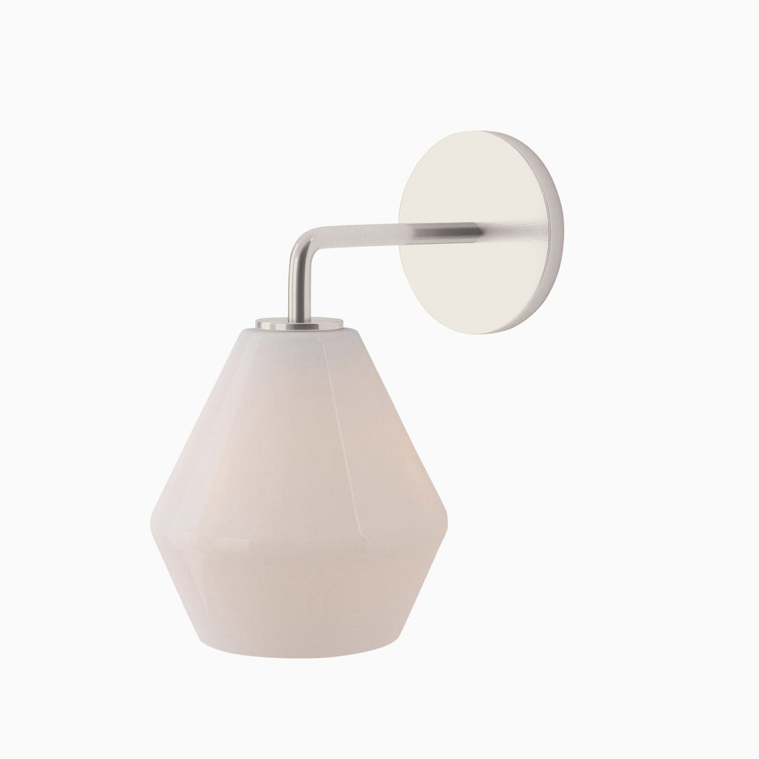 Merin Sculptural Milk Glass Geometric Wall Lamp