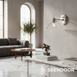 Load image into Gallery viewer, Aurenza Sconce – Farmhouse Wall Light with Metal Accents for Cozy Spaces
