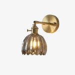 Afbeelding laden in galerijweergave, Gannon Vintage Lotus glazen wandlamp