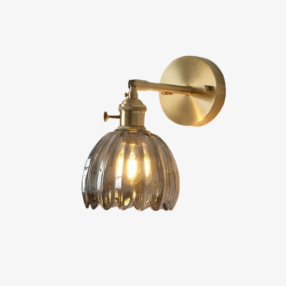 Gannon Vintage Lotus glazen wandlamp