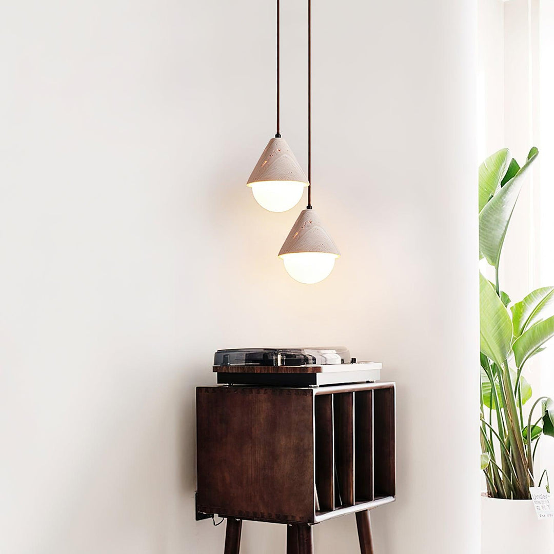 Lampa Wisząca z Trawertynu
