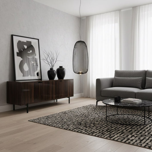 Radiloop metalen lantaarn hanglamp - minimalistisch ontwerp geïnspireerd op een hanglamp voor eetkamer N48