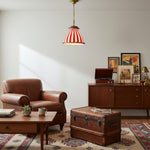 Afbeelding laden in galerijweergave, Festilo Glazen Hanglamp – Speels Gestreept Ontwerp Hanglamp in Decoratieve Stijl voor Keuken en Eetkamer