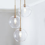Load image into Gallery viewer, Selvion Minimalist Crystal Chandelier - Handcrafted Glass Sculptural Lighting Fixture
