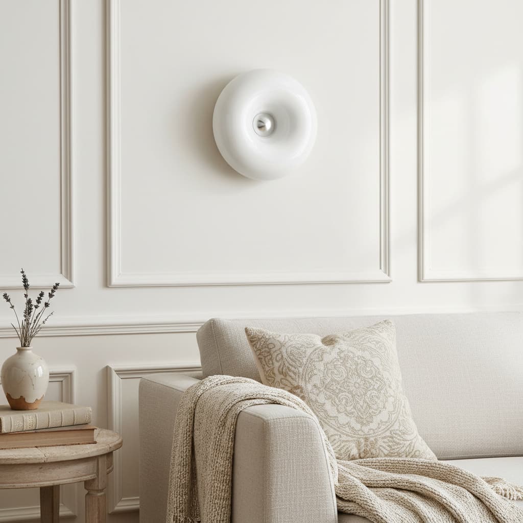 Lampada da Tavolo e da Parete Halorentis Bauhaus Design a Ciambella – Illuminazione Scultorea Moderna per Spazi Abitativi N11