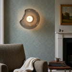 Afbeelding laden in galerijweergave, Lunacrest Gebogen Nebula Geïnspireerde Wandlamp – Artistieke Glazen Verlichting voor Hal