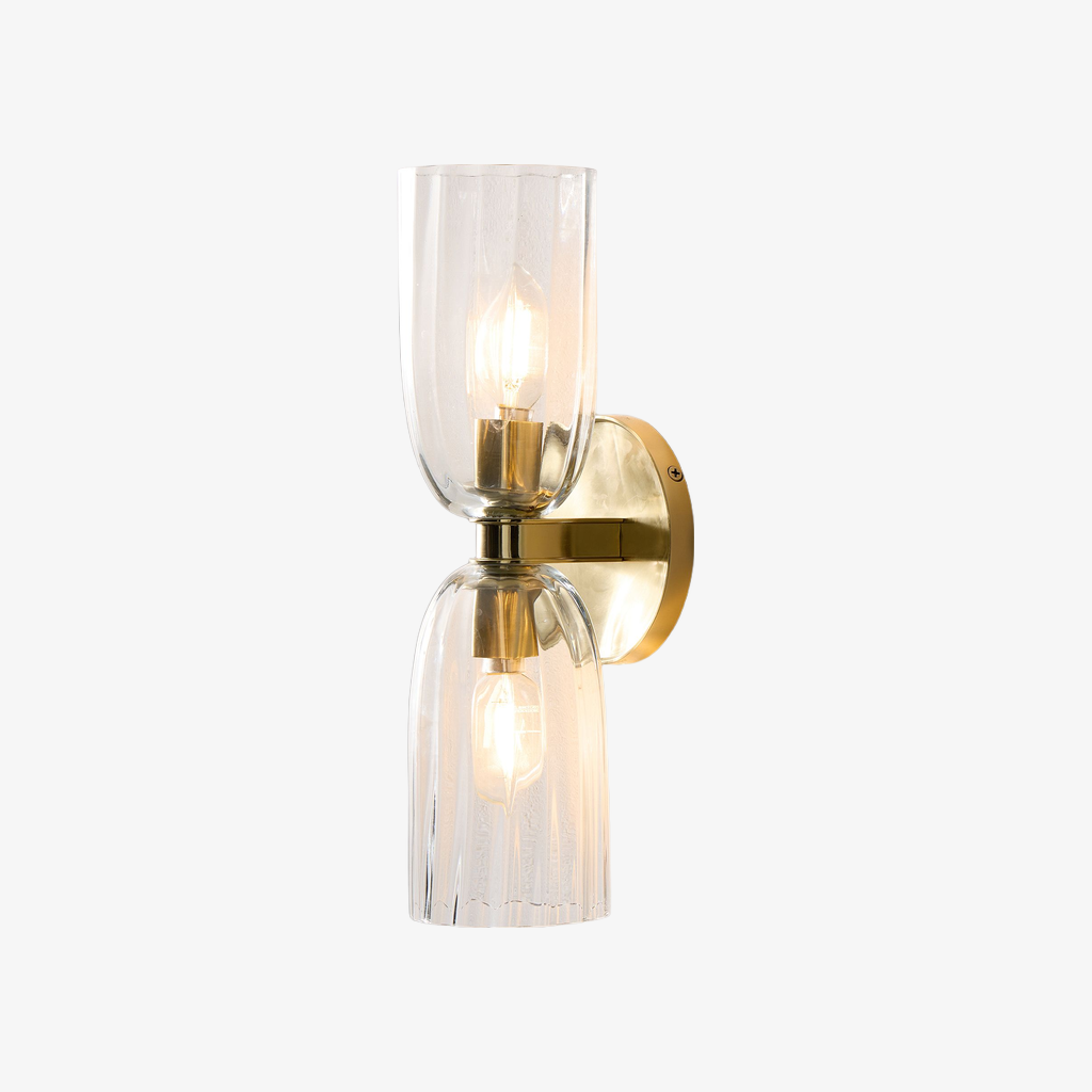 Applique murale globe minimaliste Vega Glass Éclat doux diffusé Disponible en une ou deux lumières