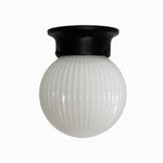 Cargar imagen en el visor de la Galería, Style A minimalist glass ceiling lamp in black finish