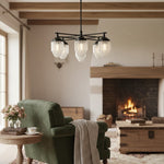 Load image into Gallery viewer, Tierlux Glass Chandelier – Vintage Brass Globe Lighting Fixture
