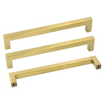 Load image into Gallery viewer, 15 Pack Gold Cabinet Pulls Modern Square Drawer Pulls
