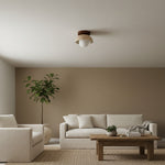 Afbeelding laden in galerijweergave, Travira Plafondlamp Gestructureerd Komvormig Ontwerp Inbouw Plafondlamp – Organische Stijl voor Woonkamers