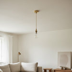 Afbeelding laden in galerijweergave, Plaitar Moderne Messing Hanglamp - Minimalistische Plafondlamp met Gevlochten Snoer voor Gangen