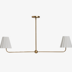 Załaduj obraz do przeglądarki galerii, Ruffmeto Żyrandol z Metalową Ramą i Falowanym Abażurem do Jadalni, Przedpokoju i Salonu