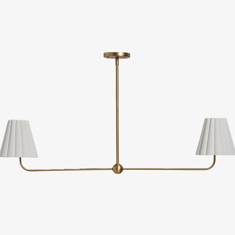 Ruffmeto Żyrandol z Metalową Ramą i Falowanym Abażurem do Jadalni, Przedpokoju i Salonu