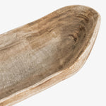 Afbeelding laden in galerijweergave, Distressed Paulownia Wood Boat-Shaped Serving Tray detail 9