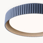 Load image into Gallery viewer, Blue flush mount light angled underside view