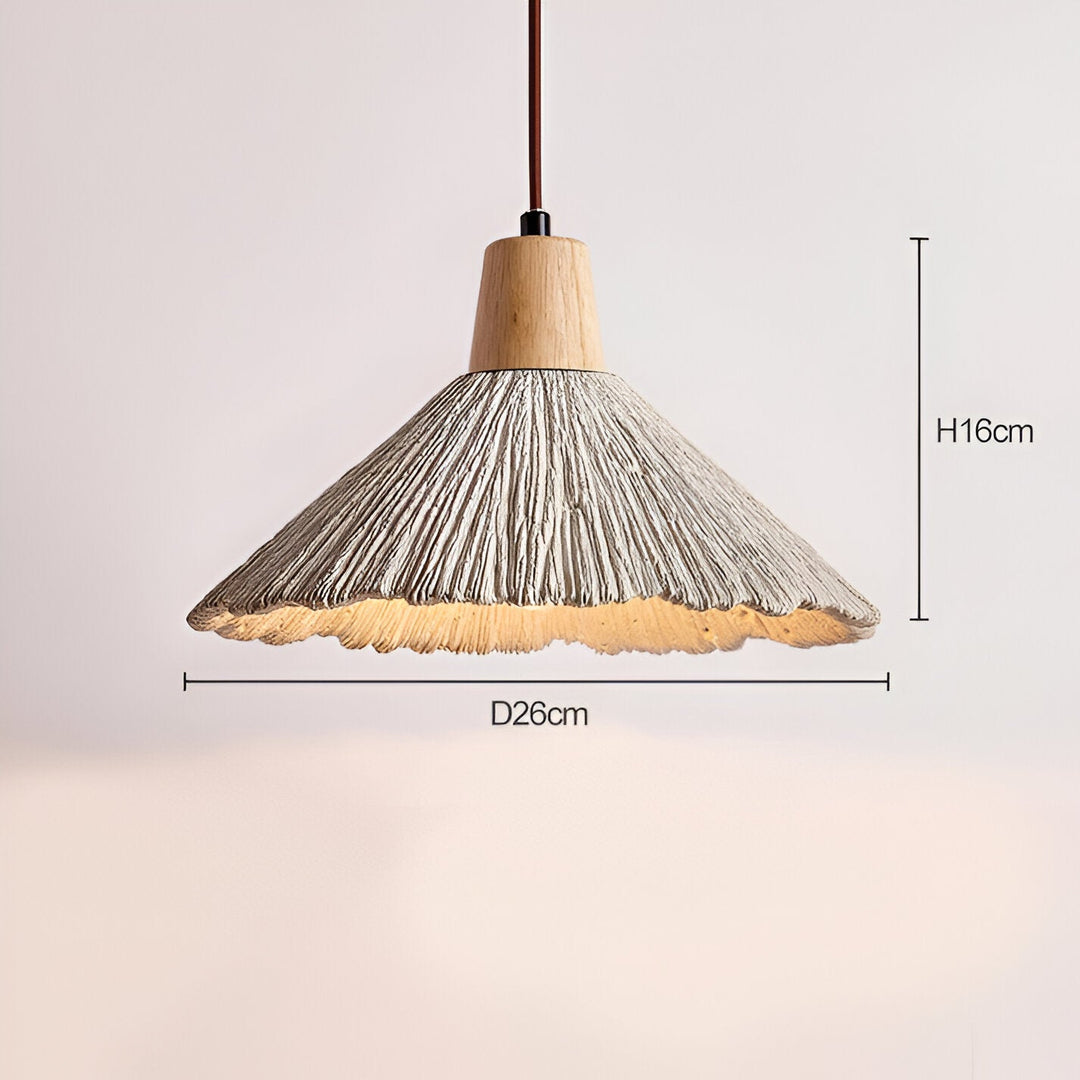 Lámpara colgante LED retro crema estilo Wabi-Sabi