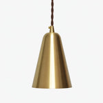 Carica l'immagine nella visualizzazione Galleria, Straight pendant light shade in natural brass