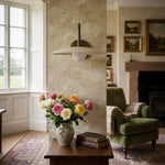 Load image into Gallery viewer, Curva Metal Modern Wall Sconce - Antique Brass Arm with Cream Disc Shade
