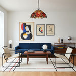 Load image into Gallery viewer, TF Orsino Vintage Art Deco Pendant Light - Textured Glass Lighting for Bedrooms &amp; Halls