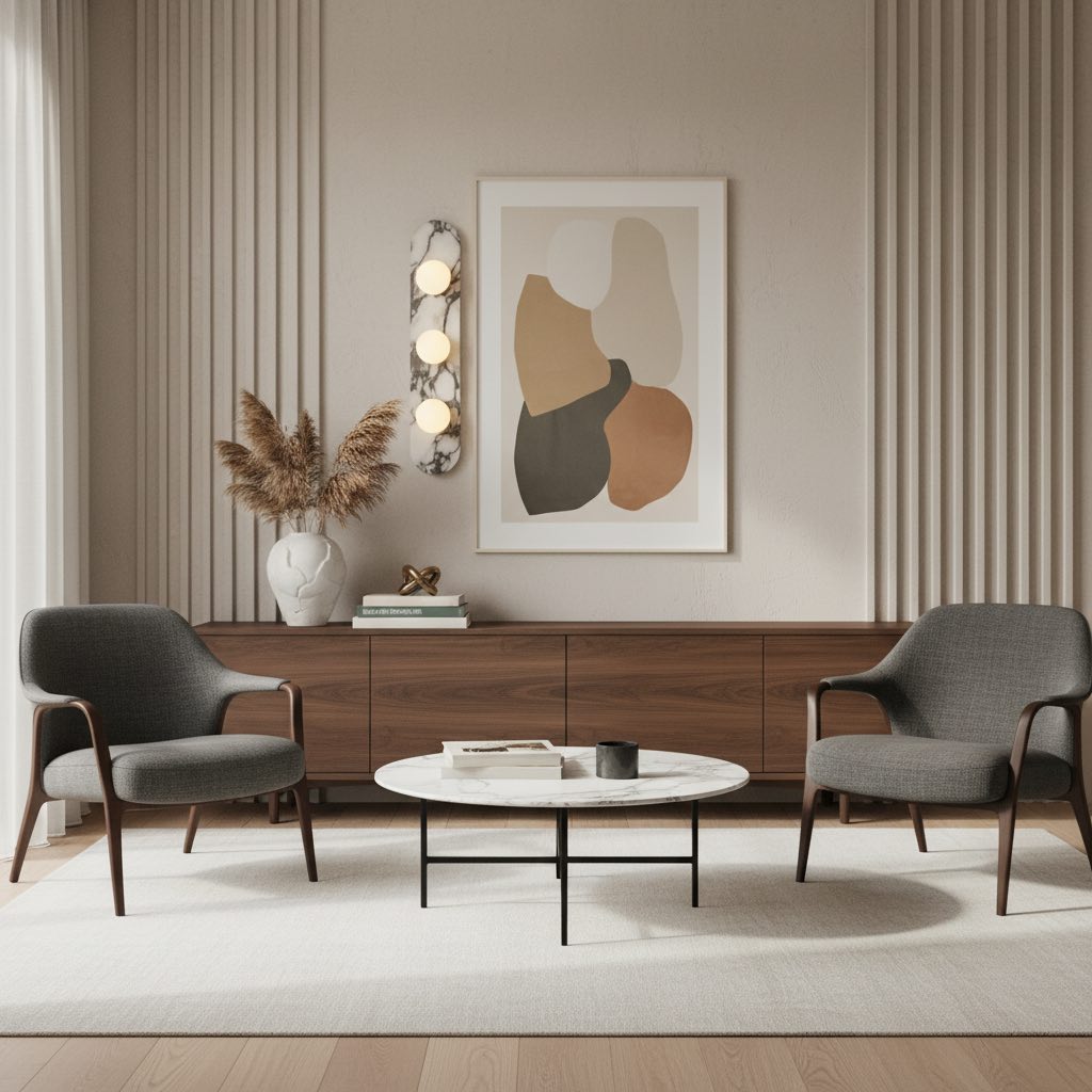 Vinbrea Modern Accent Wall Lamp – Marble Body Design for Living Room or Bedroom