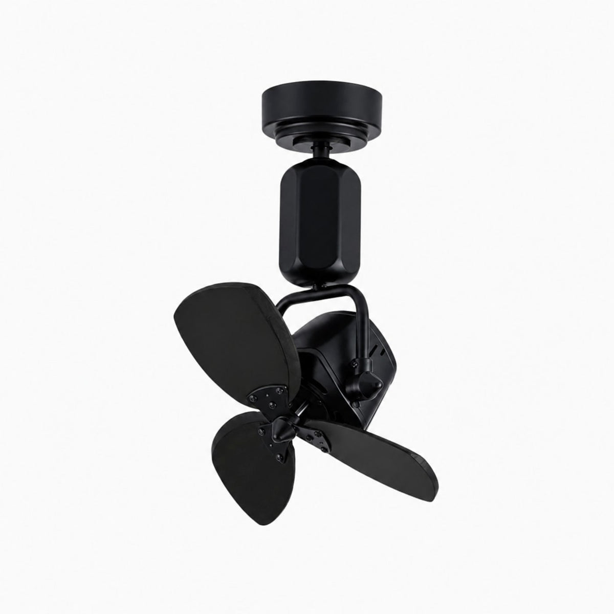 Wall and ceiling compact fan in black