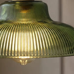 Załaduj obraz do przeglądarki galerii, Ribilux Żebrowana Lampa Wisząca - Vintage Szkło i Metal do Kuchni i Jadalni