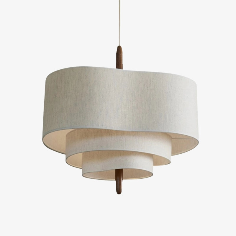 Softlume Suspension en Tissu Superposé - Lampe Abat-jour Sculpturale Douce pour Éclairage Ambiant à la Maison