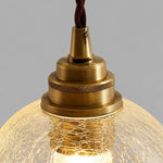Cargar imagen en el visor de la Galería, brass socket hardware and clear glass pendant shade detail