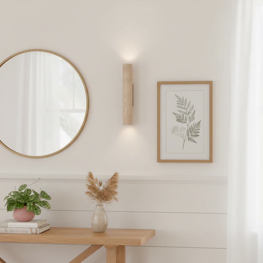 Velstrix Zeitgenössische Wandleuchte mit Klarem Geometrischem Design – Moderner Innenstil für Flur