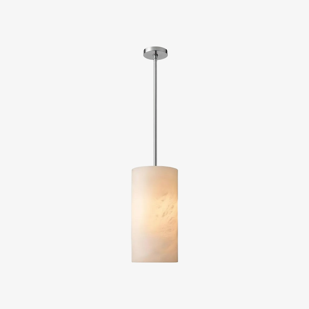 Lumastera Lampa Wisząca o Cylindrycznym Kształcie z Naturalną Strukturą Kamienia - Luksusowa Lampa do Salonu