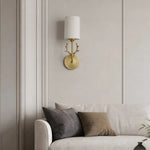 Cargar imagen en el visor de la Galería, Copper and glass antler sconce in an interior setting