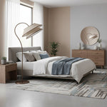 Load image into Gallery viewer, Tarivon Stacked Floor Lamp – Modern Antique Linen Shade for Bedroom &amp; Living Room