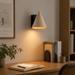 Cargar imagen en el visor de la Galería, Desk corner scene with warm travertine wall light