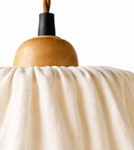 Load image into Gallery viewer, Gathered Fabric French Country Pendant Light