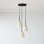 Load image into Gallery viewer, Rivrona Ribbed Glass 3-Light Chandelier - Sculptural Modern Lighting for Home
