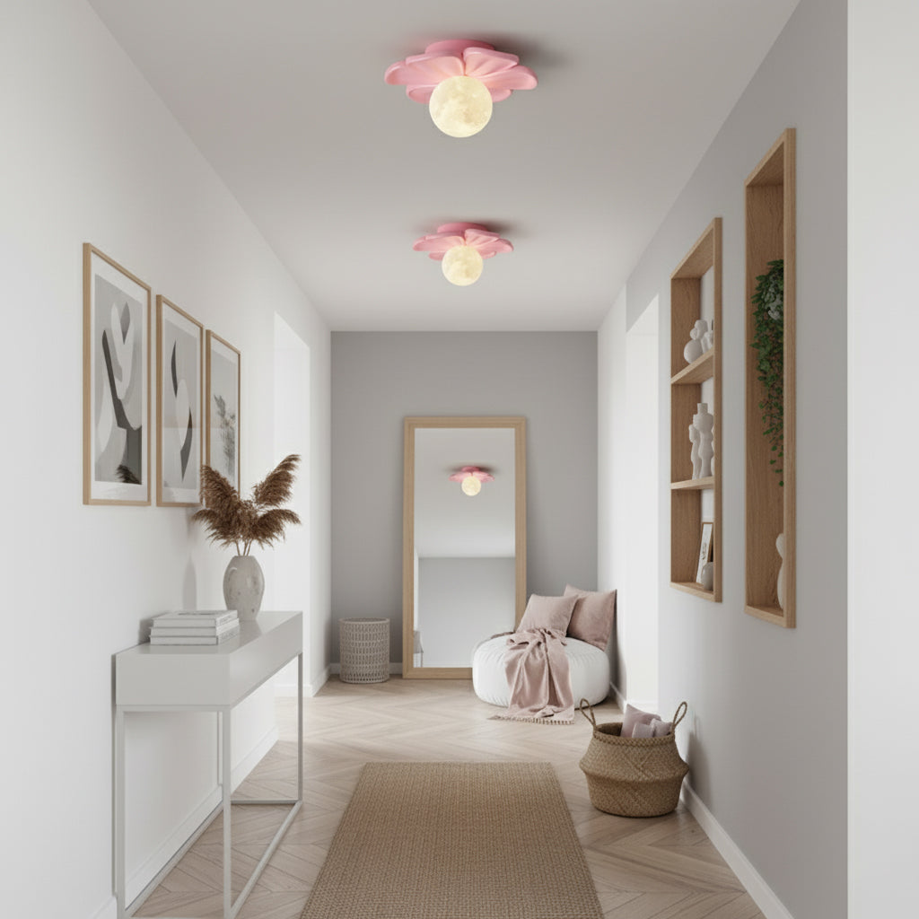Cream Bloom Blumen Deckenlampe