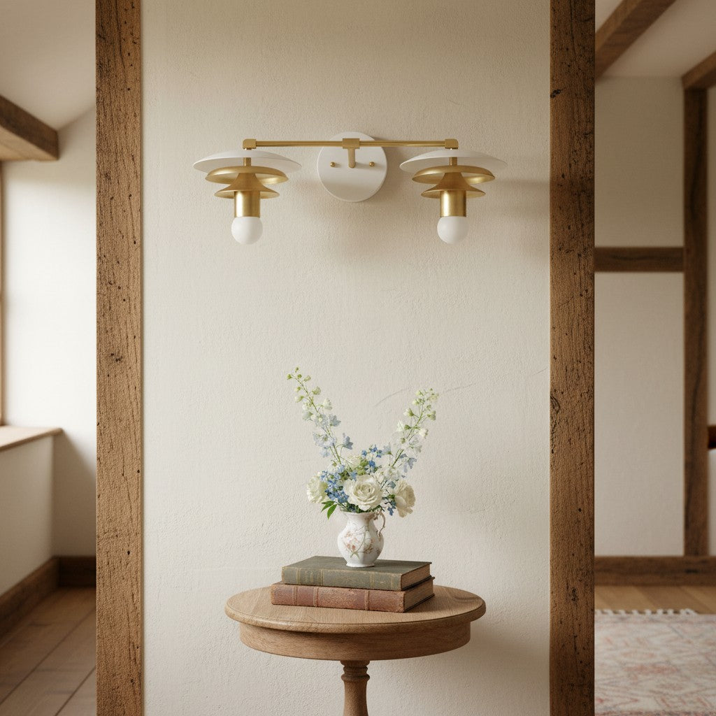 Artivo Layered Brass Vanity Light - Modern Sleek Style Home Bath Accent