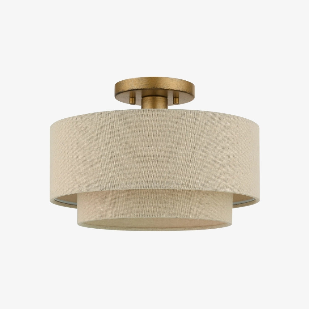 Lumeris Elegante Leinenmischung Design Deckenleuchte mit Modernem Stil für Wohnzimmer