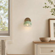 Auruca Globe Wall Light Bellflower Inspired Shape - Minimalist Metal Glass Sconce for Living Room