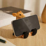 Bild in die Galerieansicht laden, Wooden animal phone stand scene view