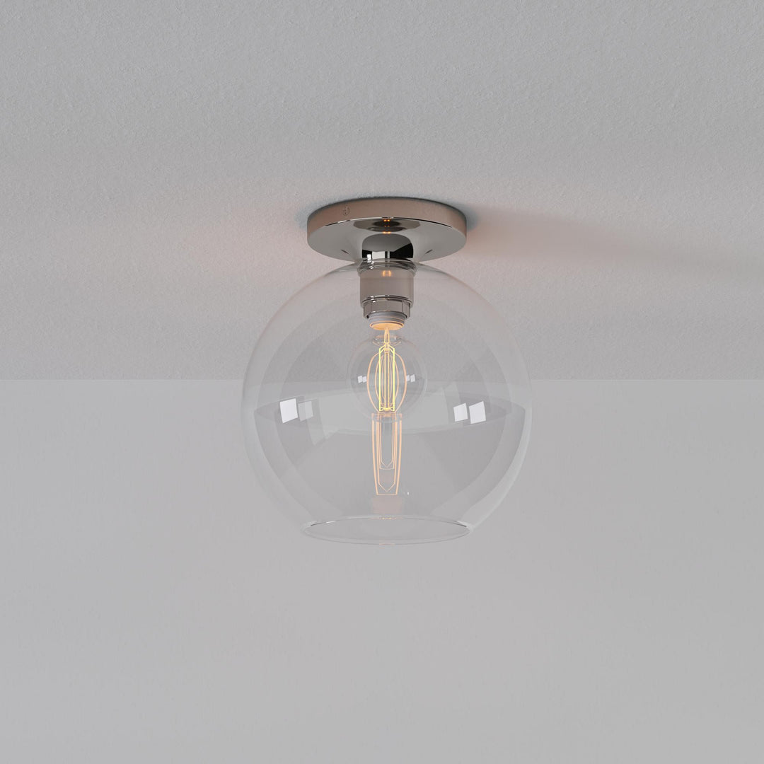 Selvion Modern Globe Pendant Light - Damp-Rated Bathroom Lighting - Luxe Glass Shade
