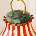 Afbeelding laden in galerijweergave, Festilo Glazen Hanglamp – Speels Gestreept Ontwerp Hanglamp in Decoratieve Stijl voor Keuken en Eetkamer