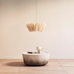 Afbeelding laden in galerijweergave, Nordic Linen Pleated  Fabric Pendant Light Lampshade
