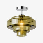 Load image into Gallery viewer, Koloro Glass Ceiling Light — Layered Rounded Design Lampshade for Hallway or Cloakroom