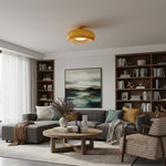 Afbeelding laden in galerijweergave, Bauvia Moderne Ronde Glazen Plafondlamp Schone Bauhaus Look Comfortabele Sfeerverlichting N63