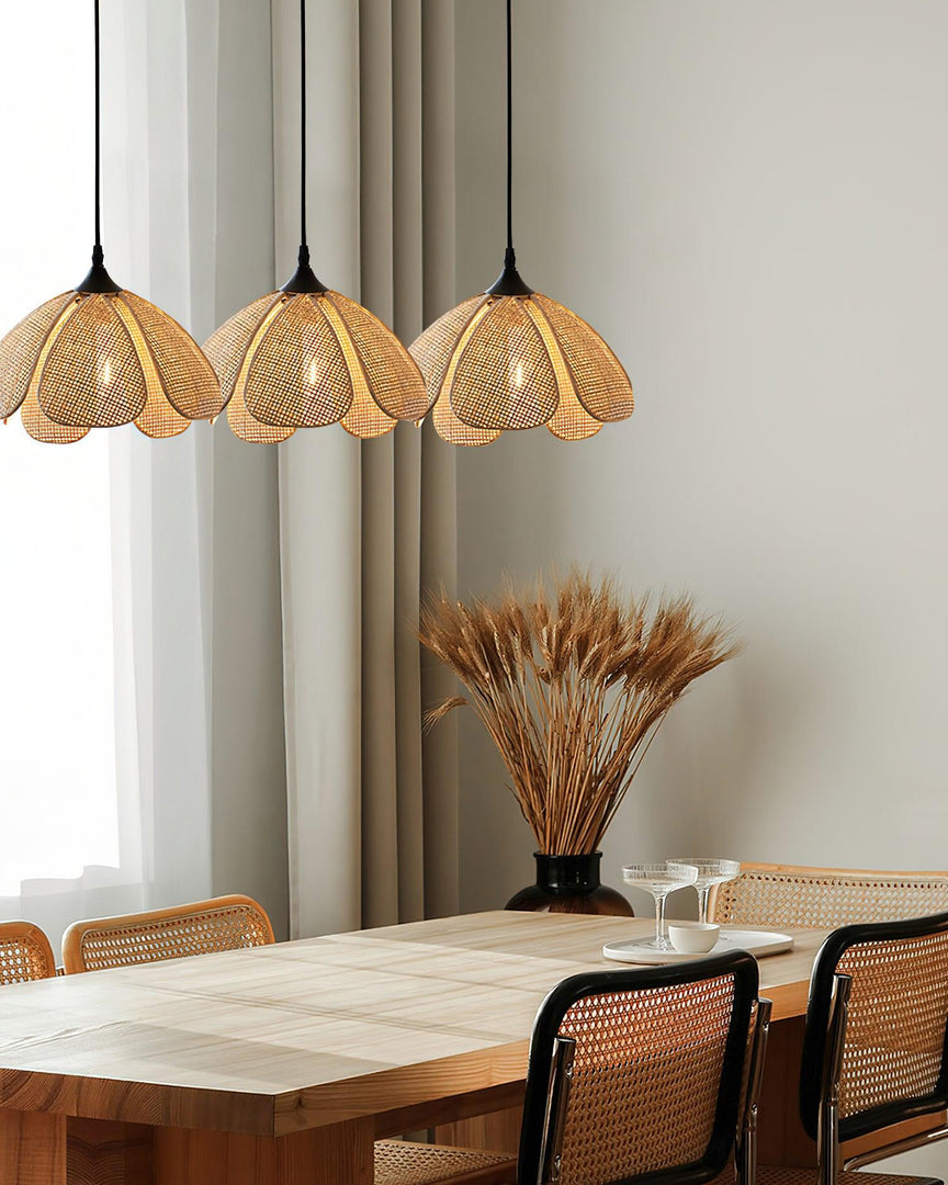 Bloom Rattan Pendelleuchte